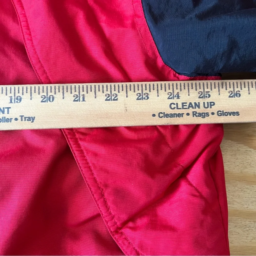 Serac Men’s Red and Black Winter Jacket Pockets Logo Zip & Snap Front